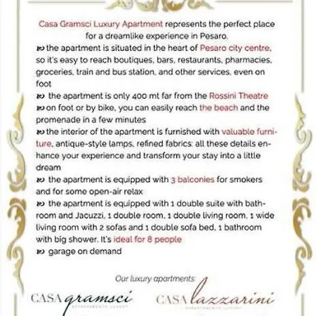 アパート Casa Gramsci Luxury ペザロ