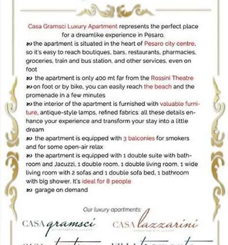 公寓 Casa Gramsci Luxury 佩萨罗